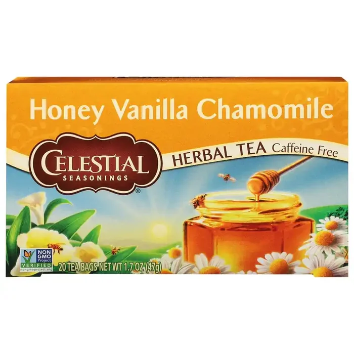 Celestial Seasonings Caffeine Free Honey Vanilla Chamomile Herbal Tea – 20 ct