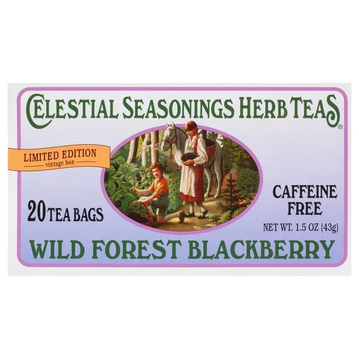Celestial Seasonings Herb Teas Wild Forest Blackberry Caffeine Free Tea Bags – 20 ct