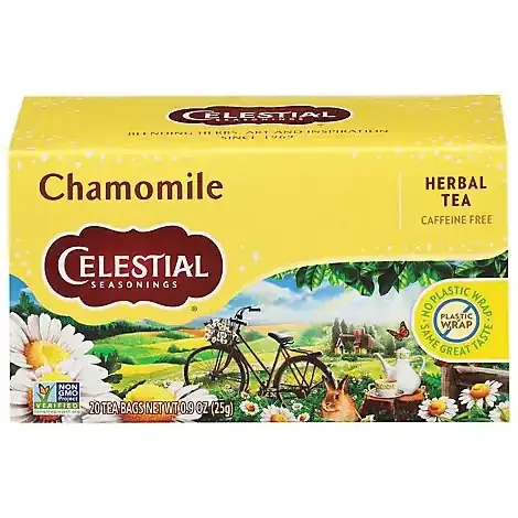 Celestial Seasonings Herbal Tea Bags Caffeine Free Chamomile 20 Count – 0.9 Oz