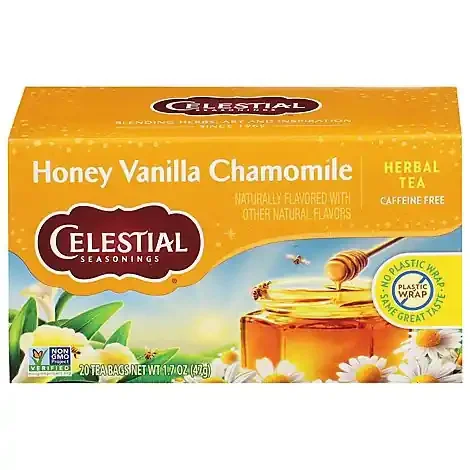 Celestial Seasonings Herbal Tea Bags Caffeine Free Honey Vanilla Chamomile 20 Count – 1.7 Oz