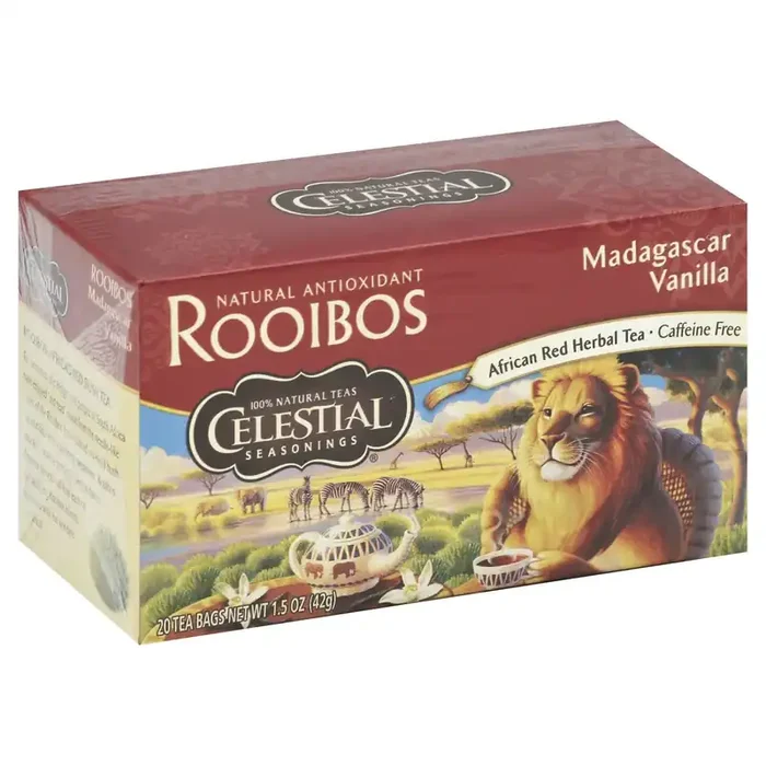 Celestial Seasonings Tea Bags Caffeine Free Madagascar Vanilla Roiibos Tea – 20 ct