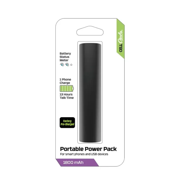 Cellcandy 1800 Mah Portable Power Pack Black