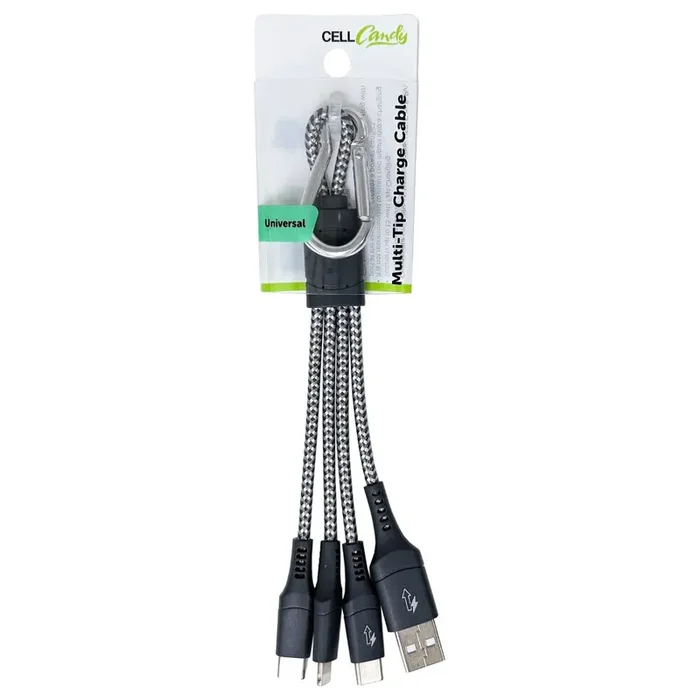 Cellcandy 4-In-1 Charge Cable – Grey/White