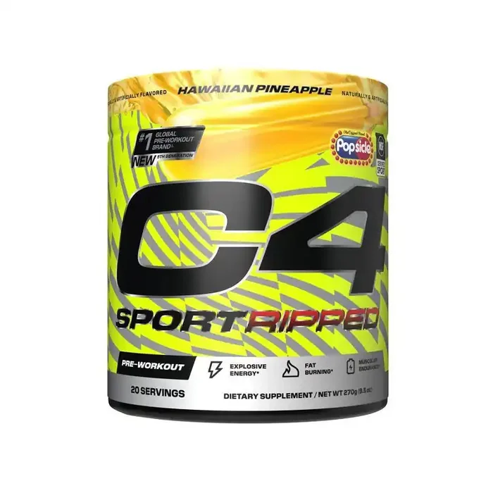 Cellucor C4 Sport Ripped Pre-Workout – Popsicle Hawaiian Pineapple- 20 ct