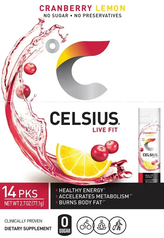Celsius Otg Power Stick Packets Cranberry Lemon – 14 ct