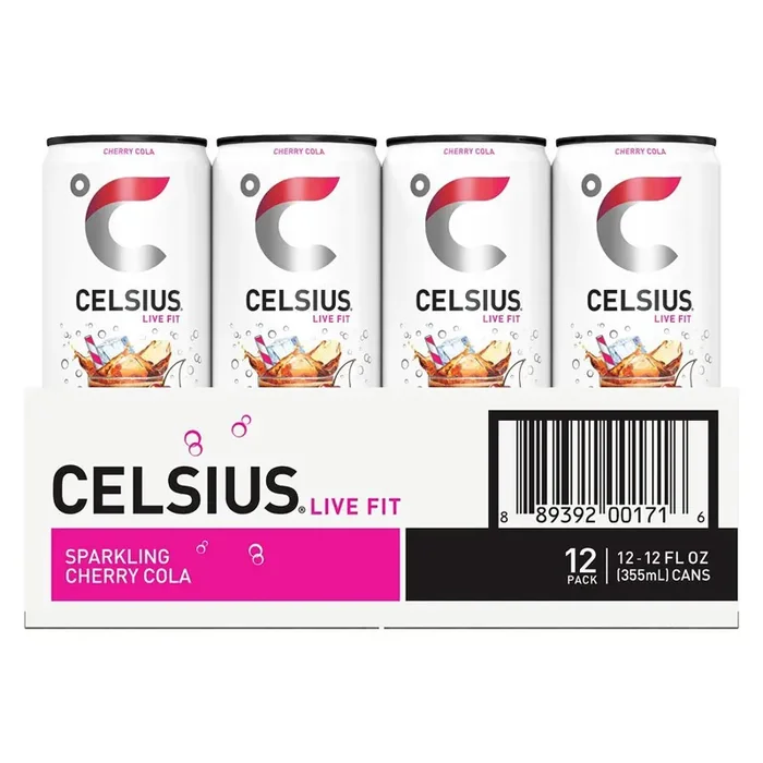 Celsius Sparkling Cherry Cola 12 Pack Cans
