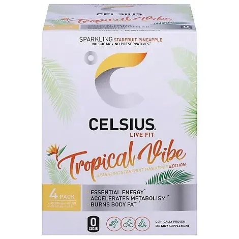 Celsius Sparkling Tropical Vibe- 48 fl oz