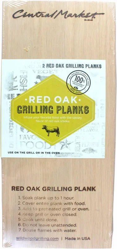 Central Market 2-pack Red Oak Grilling Plank