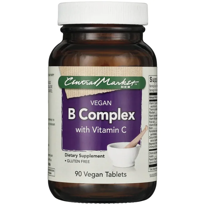 Central Market B Complex With Vitamin C Vegan Tablets