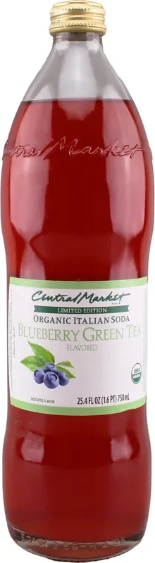 Central Market Blueberry Green Tea Italian Soda