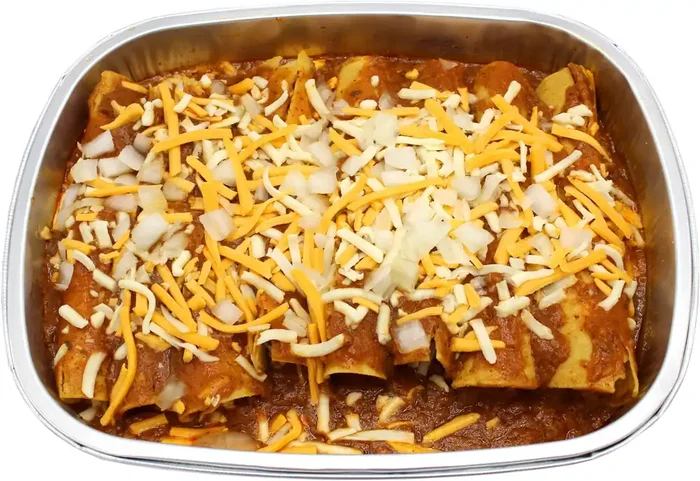 Central Market Cheese Enchilada Casserole with Chili Gravy