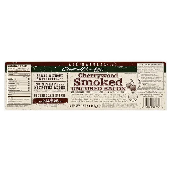 Central Market Cherrywood Smoked Bacon