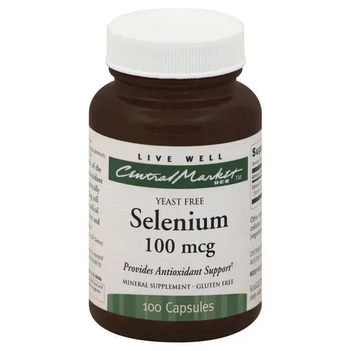 Central Market Live Well Selenium 100 mcg Capsules