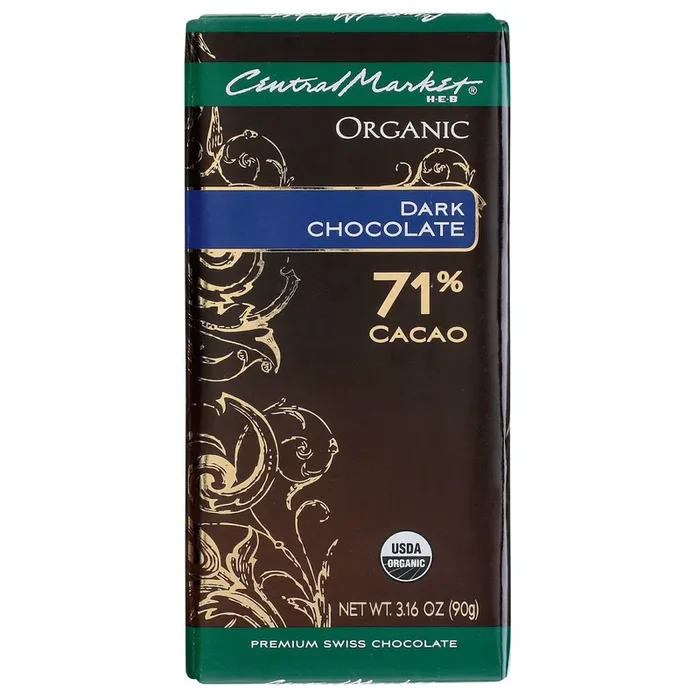 Central Market Organic 71% Cacao Dark Chocolate – 3.16 oz