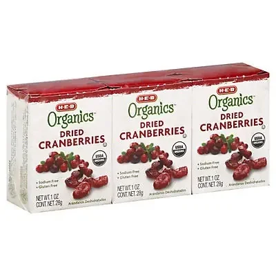 Central Market Organics Dried Cranberries – 6 ct; 1 oz
