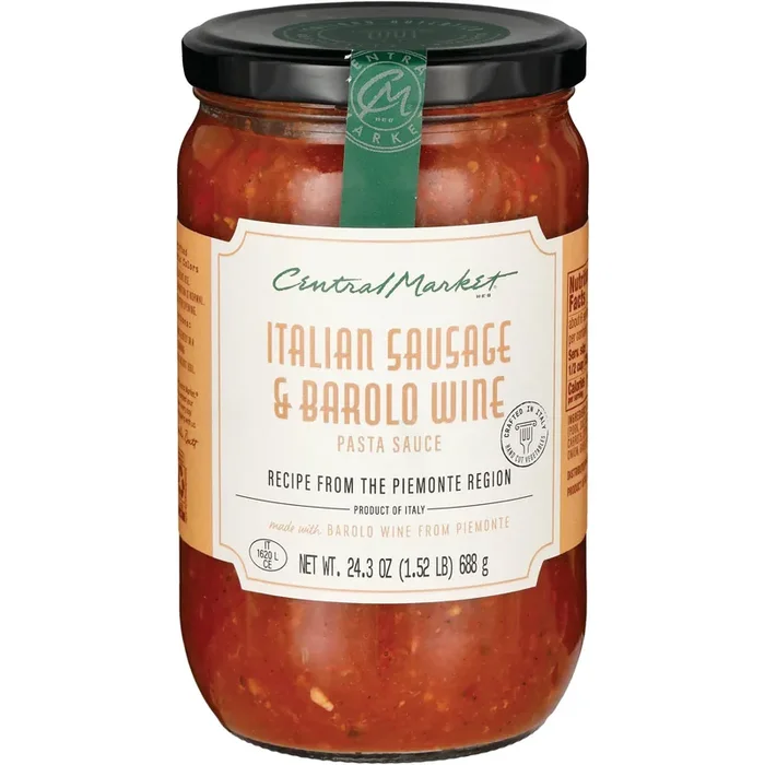 Central Market Piemonte Italian Sausage & Barolo Wine Pasta Sauce
