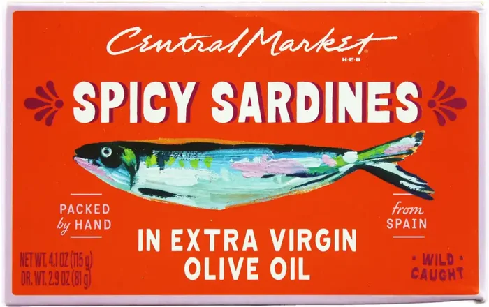 Central Market Spicy Sardines in Extra Virgin Olive Oil