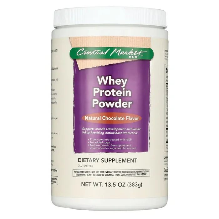 Central Market Whey Protein Powder – Natural Chocolate Flavor