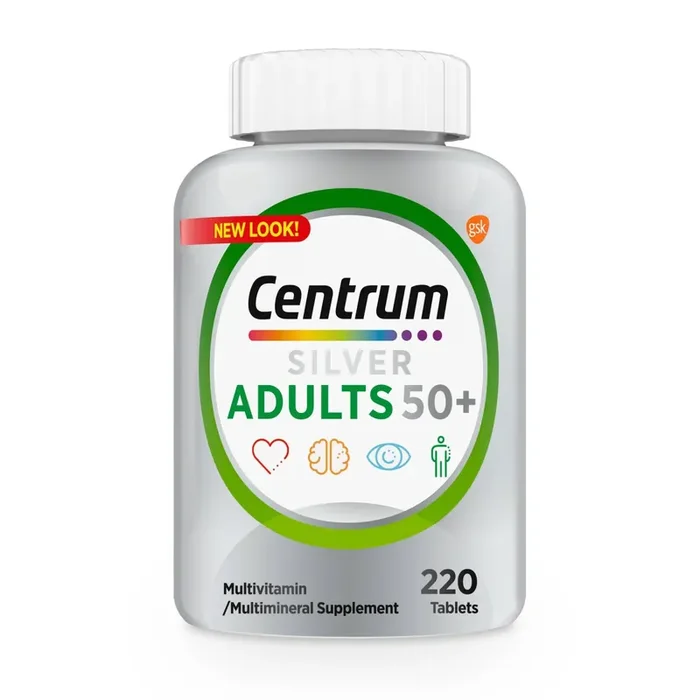 Centrum Silver Adults 50+ Multivitamin / Multimineral Dietary Supplement Tablets – 220ct