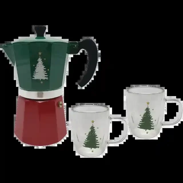 Cep 6Cup Espresso Maker & Cups 3Pc Set