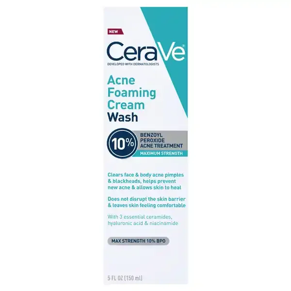 Cerave Acne Foaming Cream, Wash, Maximum Strength