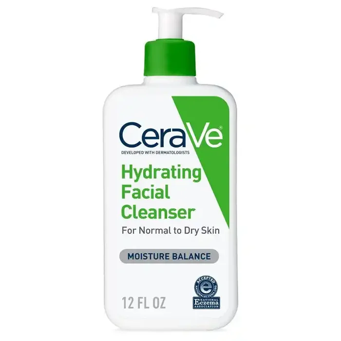 CeraVe Hydrating Face Wash with Hyaluronic Acid and Glycerin for Normal to Dry Skin – 12 fl oz