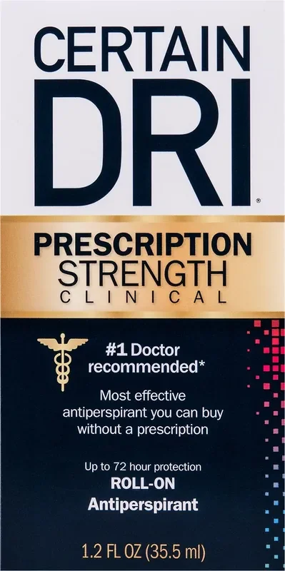Certain Dri Extra Strength Clinical 72-Hour Roll-On Antiperspirant, 1.2 Oz