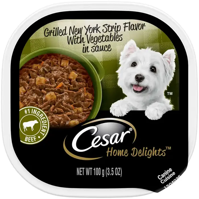 Cesar Canine Cuisine Home Delights Ny Strip with Potatoes and Summer Vegetables Wet Dog Food