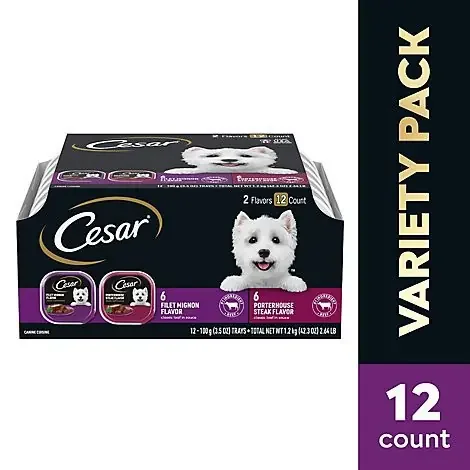 Cesar Classic Loaf In Sauce Filet Mignon/porterhouse Steak Soft Wet Dog Food Vp 12 Count – 3.5 Oz