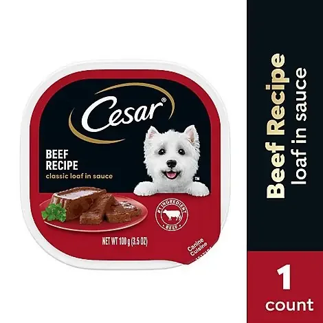 Cesar Loaf In Sauce Beef Recipe Soft Wet Dog Food – 3.5 Oz