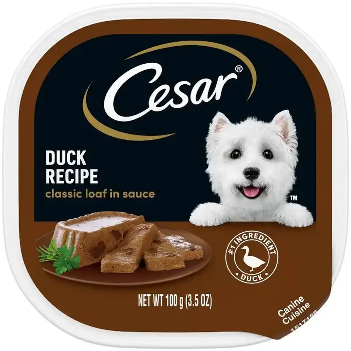 Cesar Loaf in Sauce Duck Recipe Adult Wet Dog Food – 3.5oz