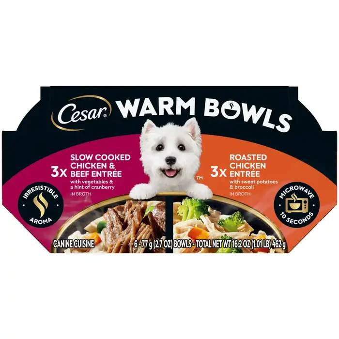 Cesar Warm Bowls 6ct Variety Pack