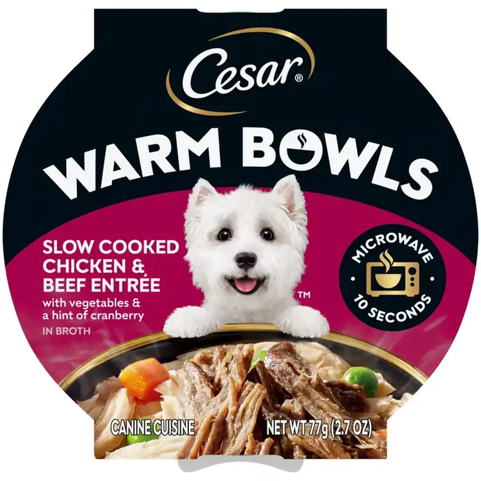 Cesar Warm Bowls Chicken & Beef Wet Dog Food 2.7
