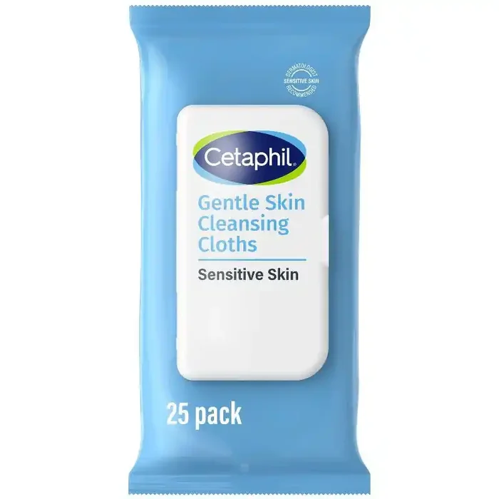 Cetaphil Gentle Cleansing and Makeup Wipes for Face and Body – 25ct​