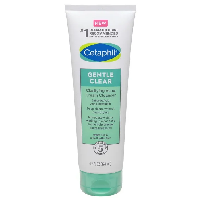 Cetaphil Gentle Clear Clarifying Acne Cream Cleanser, 4.2 oz