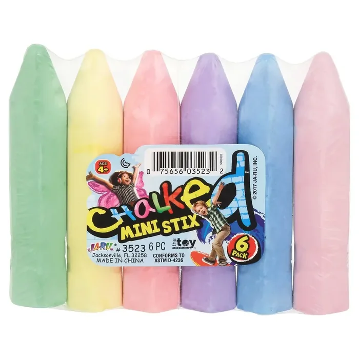 Chalked 6 Pack Mini Stix Chalk 6 ea