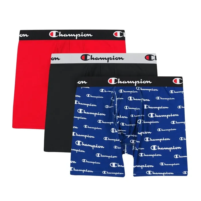 Champion 3 Pc Extra Large Cotton Stretch Boxer Brief – Assorted Colors