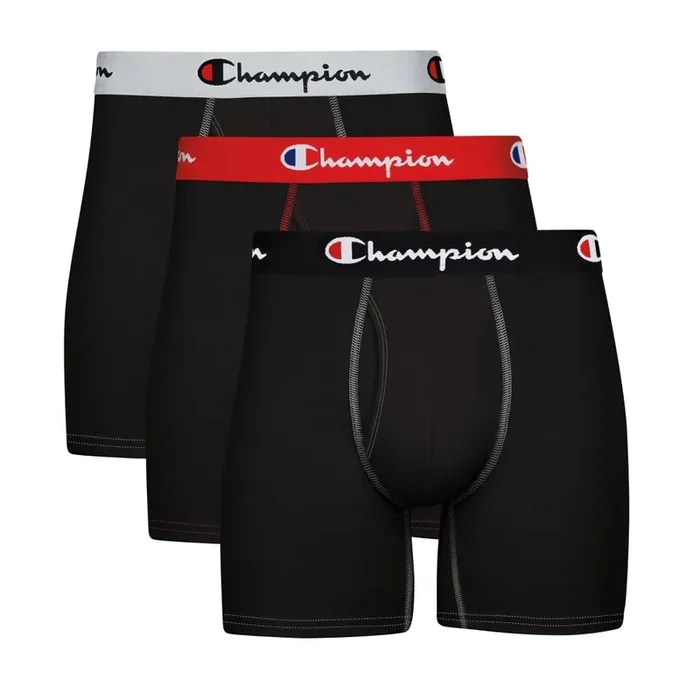 Champion 3 Piece Small Cotton Stretch Total Support Pouch Boxer Brief