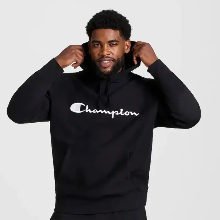 Champion Adult Sizing Iconic Embroidered Hoodie – Black L