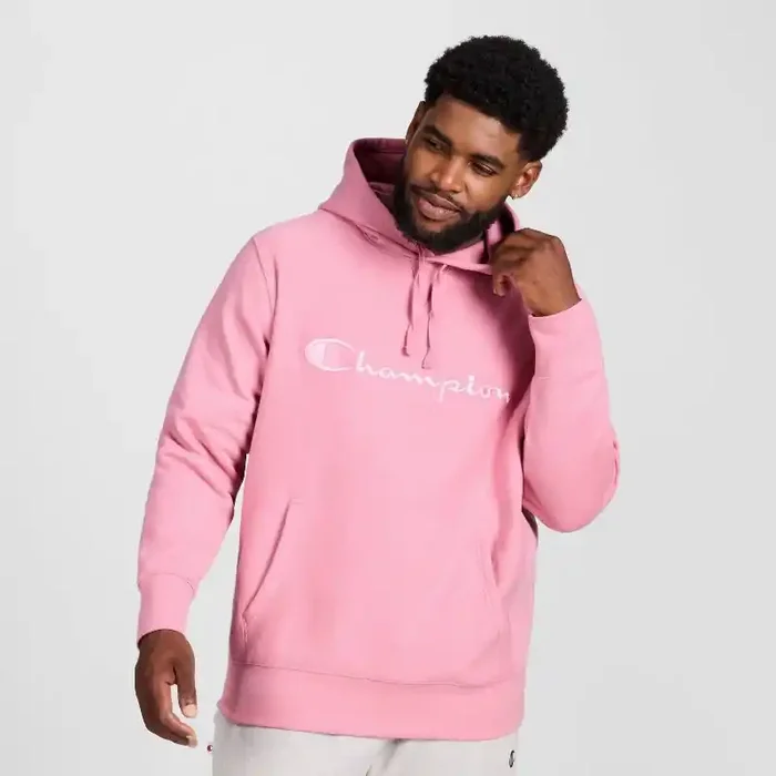 Champion Adult Sizing Iconic Embroidered Hoodie – Pink L