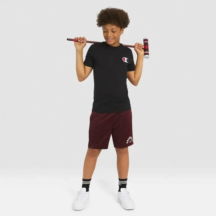 Champion Boys‘ Mesh Shorts – Wine Red M