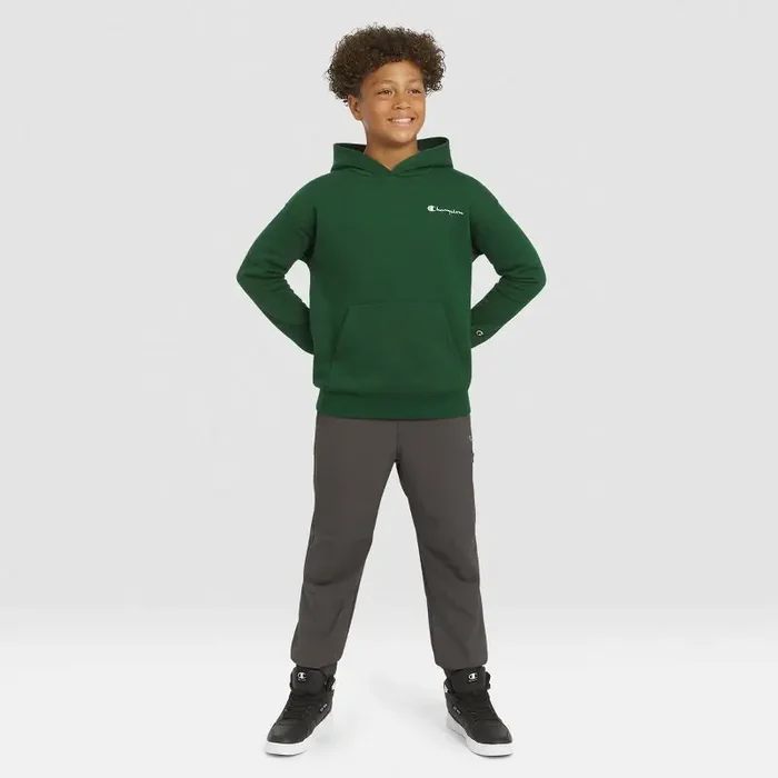 Champion Boys‘ Oversized Fleece Graphic Hoodie – Pine Green XL