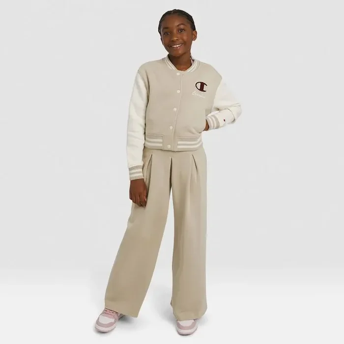 Champion Girls‘ Varsity Jacket – Tan S