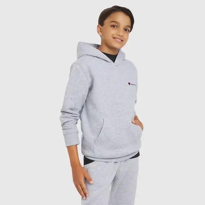 Champion Kids‘ Signature Fleece Hoodie – Heather Gray XL