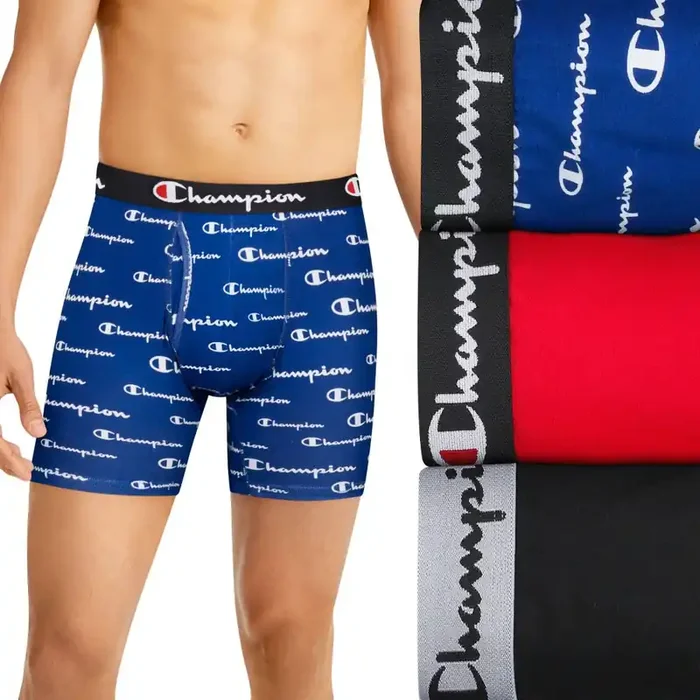 Champion Large Cotton Stretch Boxer Brief