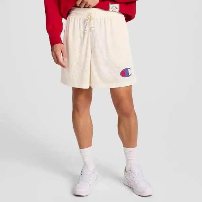 Champion Men‘s 7″ Mesh Shorts – Light Off-White XXL