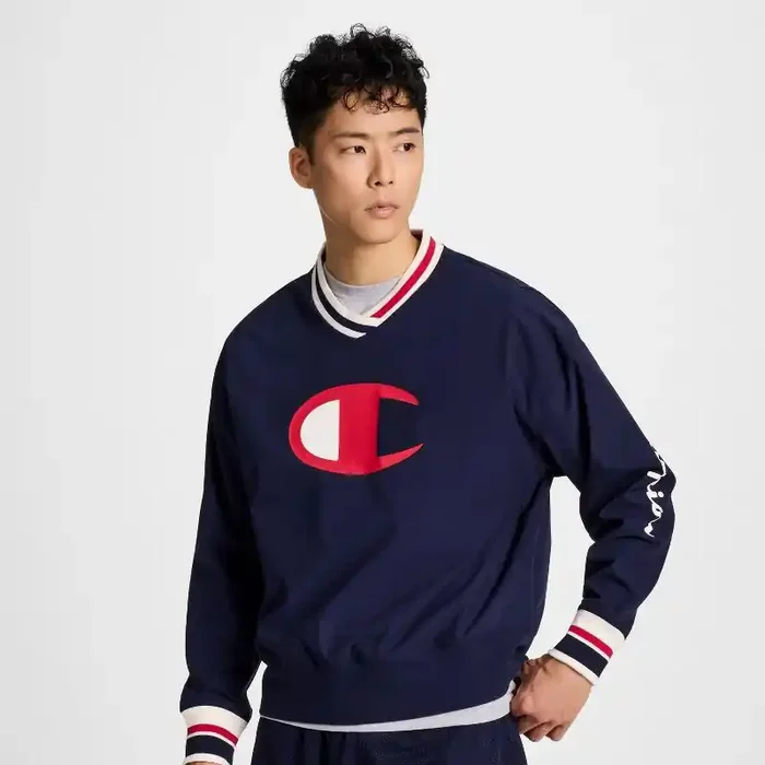 Champion Men‘s V-Neck Pullover – Navy XXL