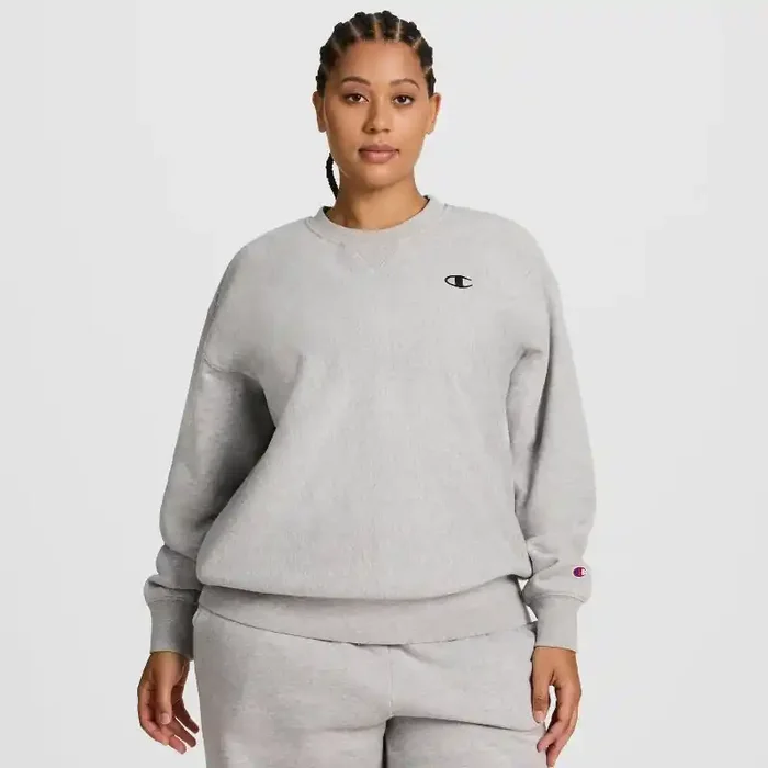 Champion Women‘s Fleece Pullover Sweatshirt – Heather Gray XS
