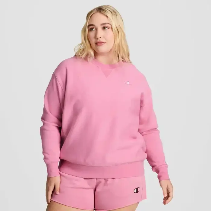 Champion Women‘s Fleece Pullover Sweatshirt – Pink L