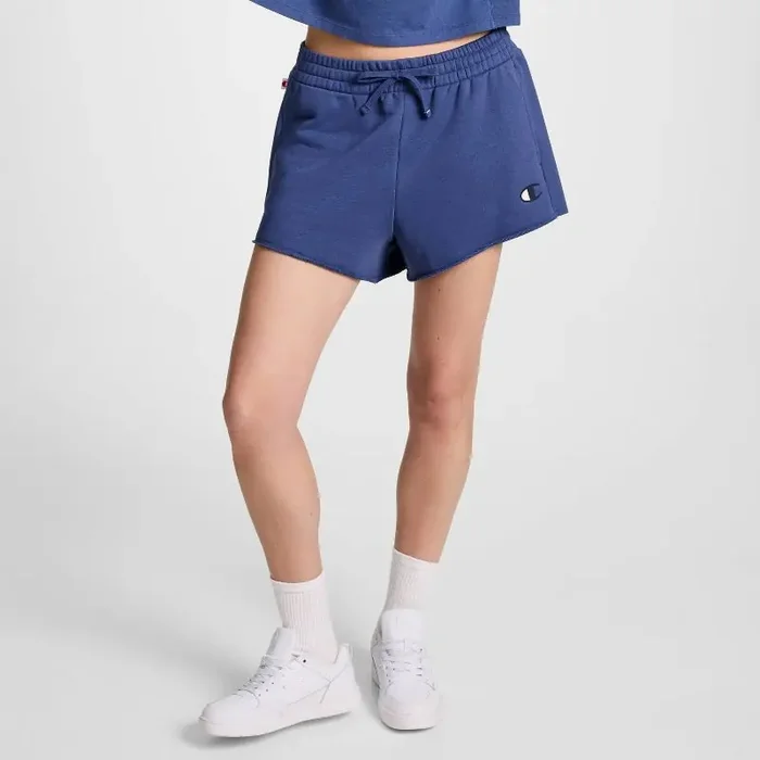 Champion Women‘s French Terry Pull-On Shorts – Blue XS
